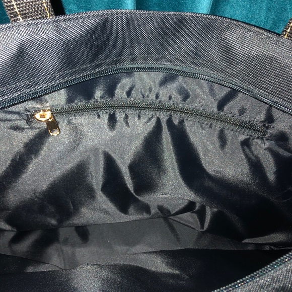 💕SOLD💕 NWT Black and Leopard Tote with Gold Trim - Picture 4 of 5